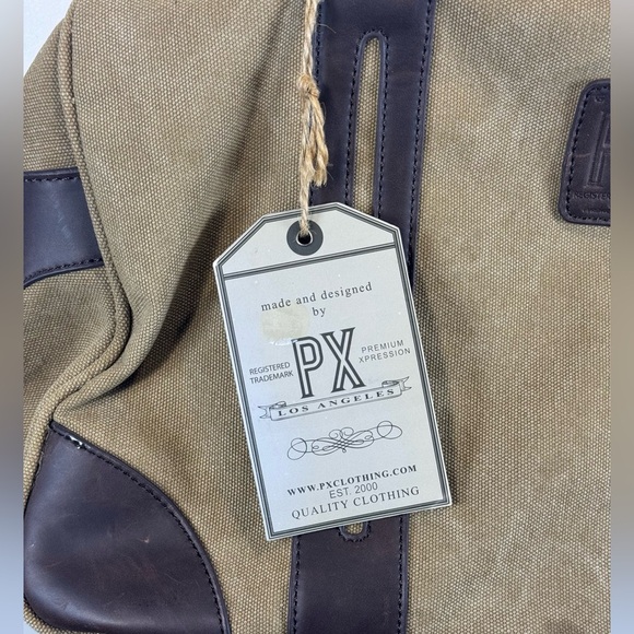 PX Los Angeles Hand-held travel bag with brown and beige leather handles‎ - Picture 2 of 8